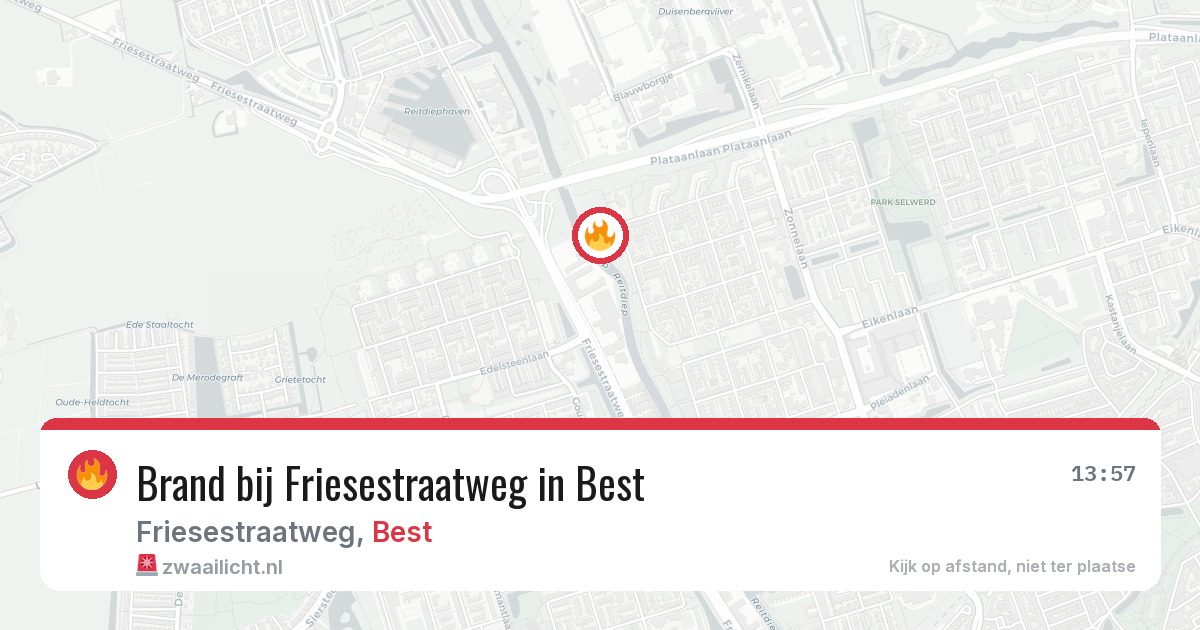 Brand bij Friesestraatweg in Best — 28 jul 2026