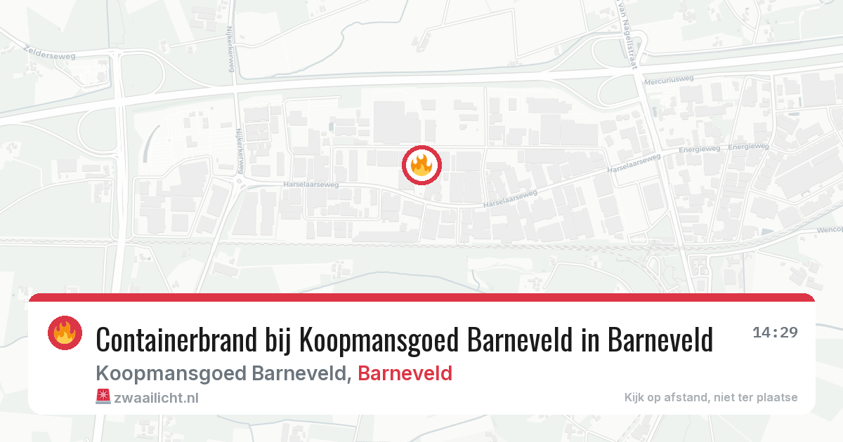 Containerbrand bij Koopmansgoed Barneveld in Barneveld — 27 jun 2026