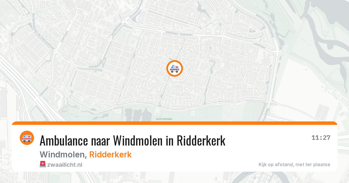Ambulance naar Windmolen in Ridderkerk — 25 jun 2026
