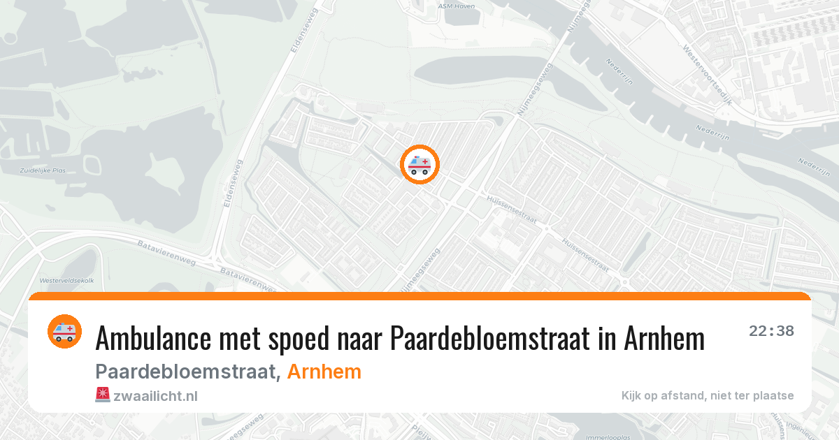 Ambulance met spoed naar Paardebloemstraat in Arnhem — 16 mei 2026