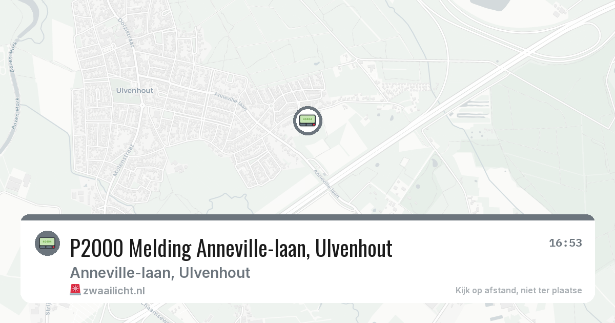 P2000 Melding Anneville-laan, Ulvenhout — 14 mrt 2026