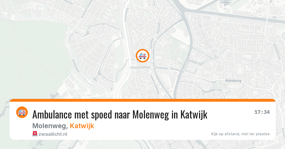 Ambulance met spoed naar Molenweg in Katwijk — 12 jul 2026