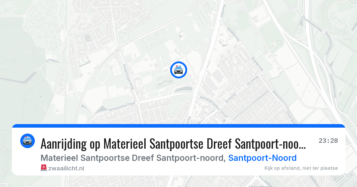 Aanrijding op Materieel Santpoortse Dreef Santpoort-noord in Santpoort-Noord — 3 apr 2026
