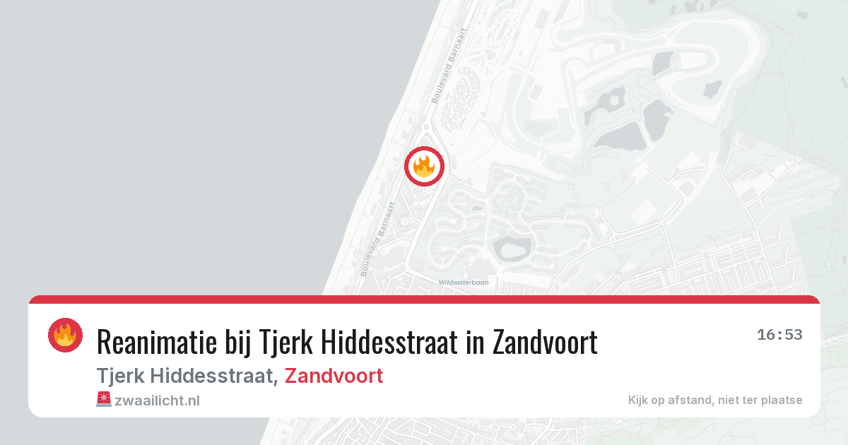 Reanimatie bij Tjerk Hiddesstraat in Zandvoort — 21 jul 2026