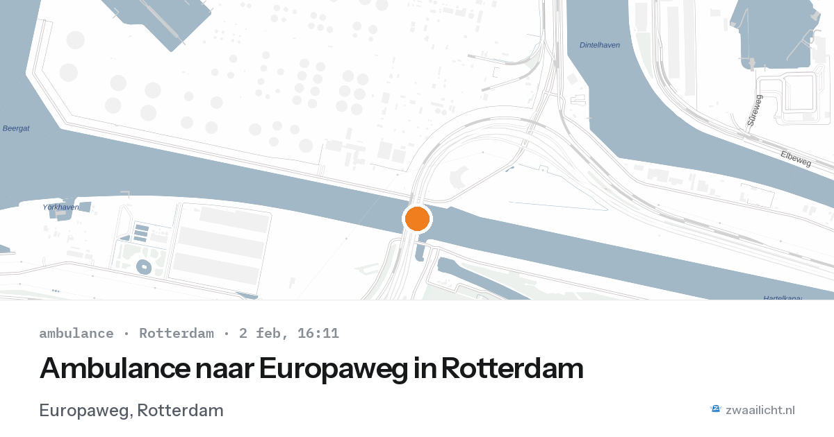 Ambulance naar Europaweg in Rotterdam — 2 feb 2026