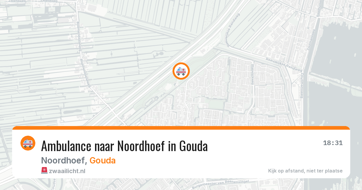 Ambulance naar Noordhoef in Gouda — 1 apr 2026
