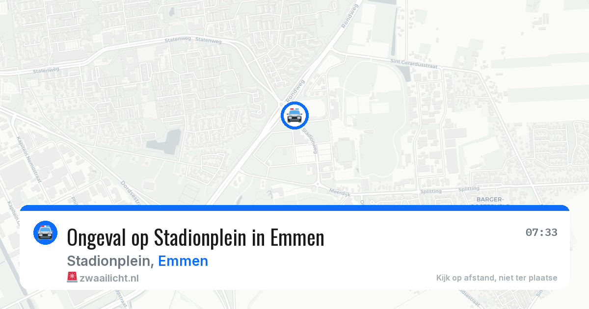 Ongeval op Stadionplein in Emmen — 17 jul 2026
