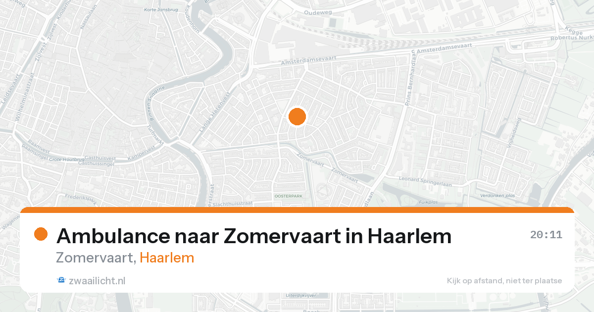 Ambulance naar Zomervaart in Haarlem — 17 aug 2026