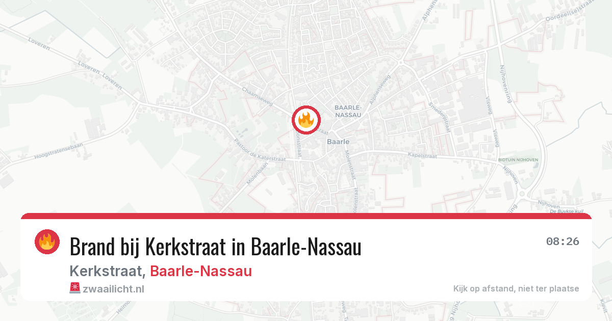 Brand bij Kerkstraat in Baarle-Nassau — 28 mei 2026