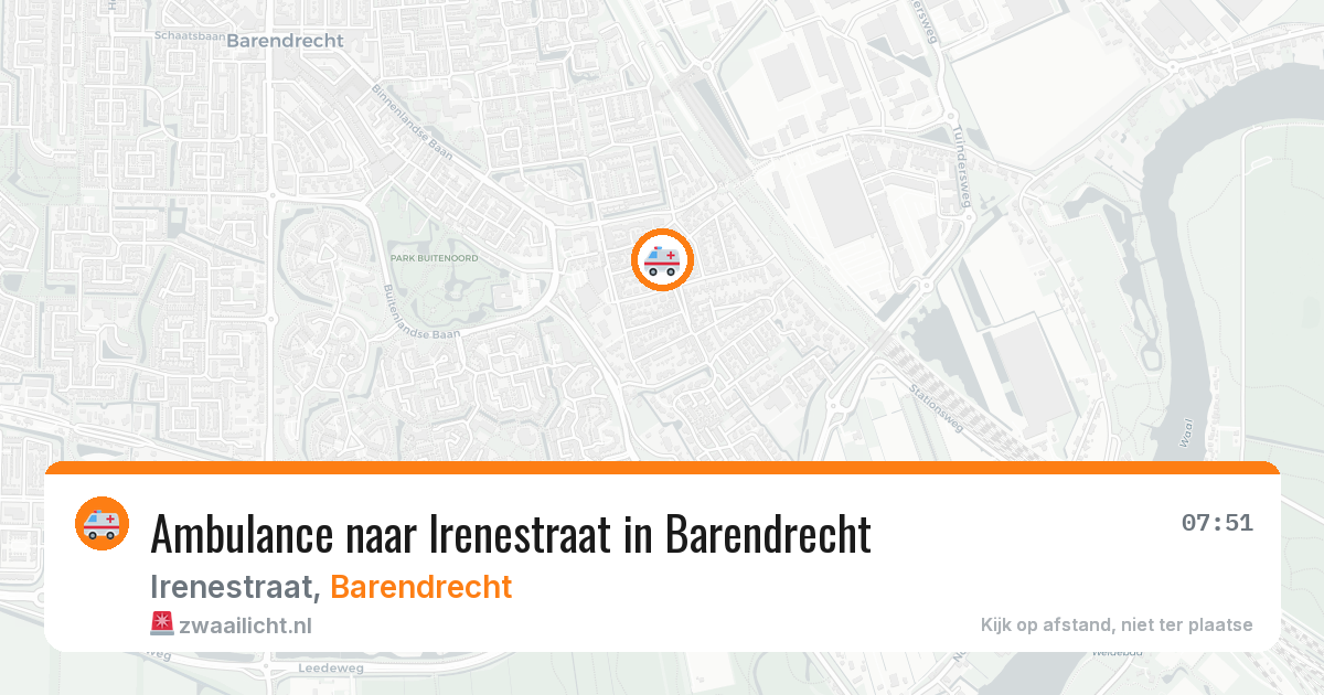 Ambulance naar Irenestraat in Barendrecht — 25 apr 2026