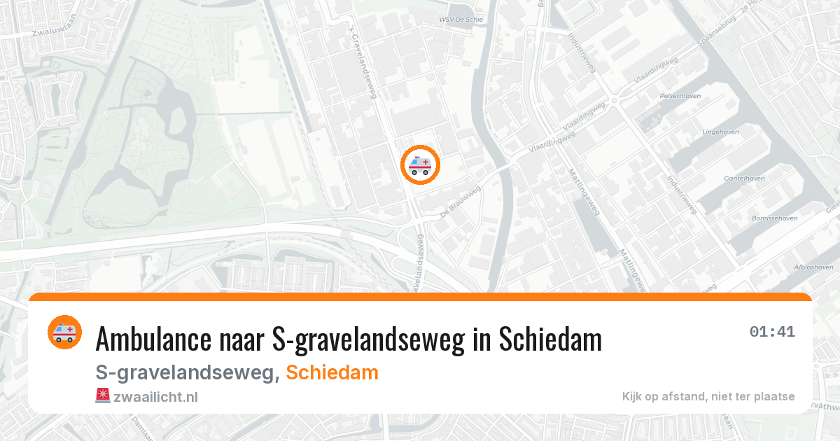 Ambulance naar S-gravelandseweg in Schiedam — 29 mrt 2026
