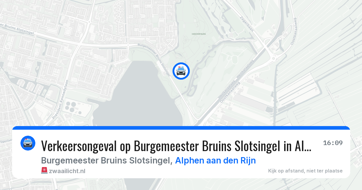 Verkeersongeval op Burgemeester Bruins Slotsingel in Alphen aan den Rijn — 13 mei 2026