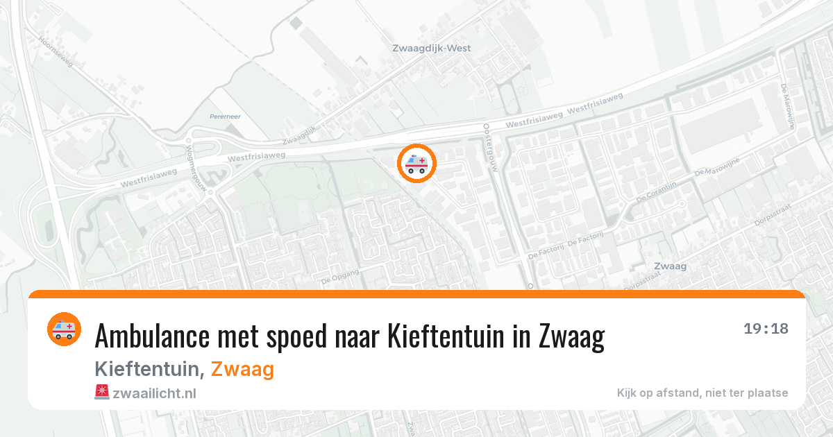 Ambulance met spoed naar Kieftentuin in Zwaag — 10 apr 2026