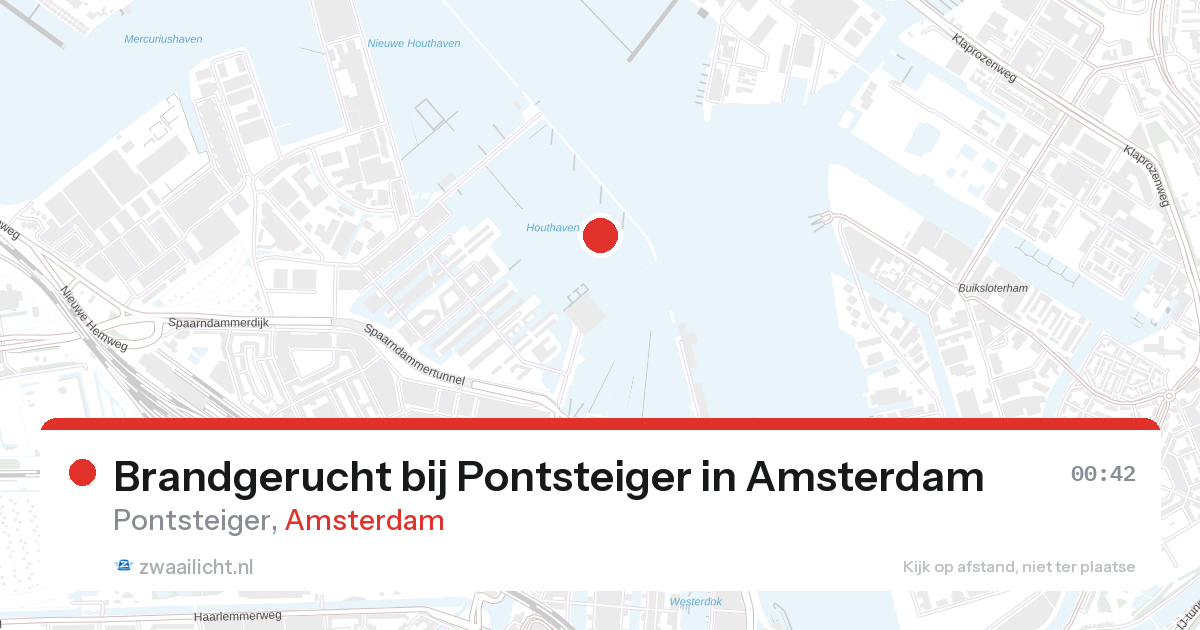 Brandgerucht bij Pontsteiger in Amsterdam — 6 feb 2026