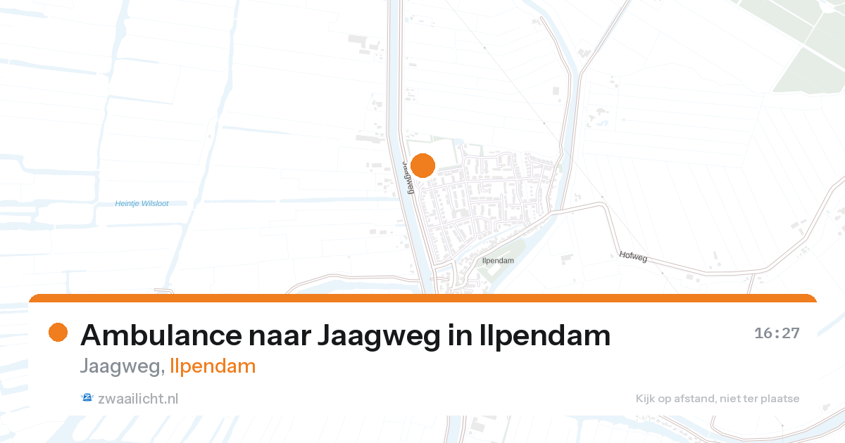 Ambulance naar Jaagweg in Ilpendam — 21 aug 2026