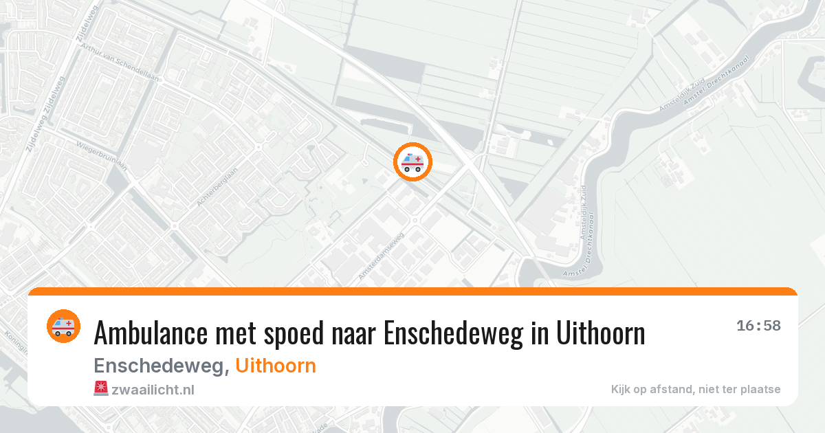 Ambulance met spoed naar Enschedeweg in Uithoorn — 10 jun 2026
