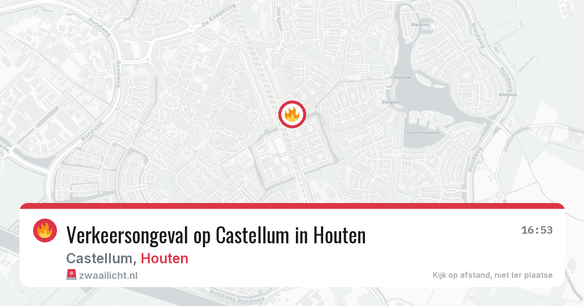 Verkeersongeval op Castellum in Houten — 16 mei 2026
