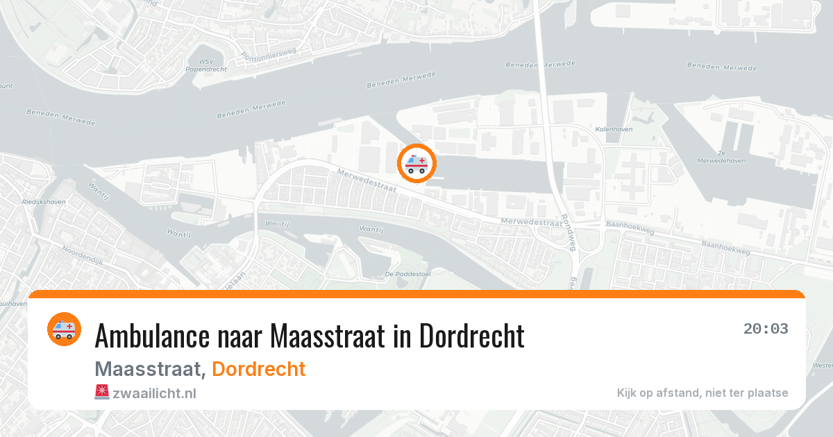 Ambulance naar Maasstraat in Dordrecht — 14 jul 2026