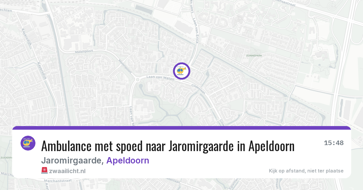 Ambulance met spoed naar Jaromirgaarde in Apeldoorn — 1 jul 2026