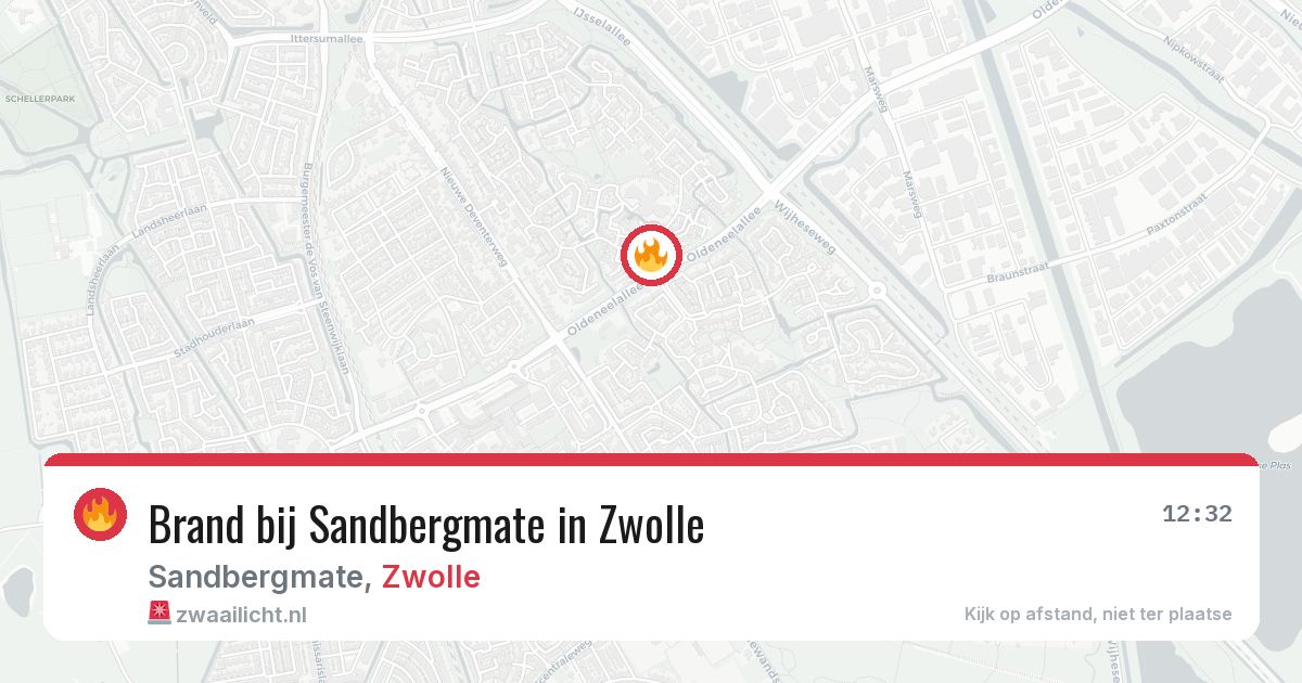 Brand bij Sandbergmate in Zwolle — 13 jun 2026