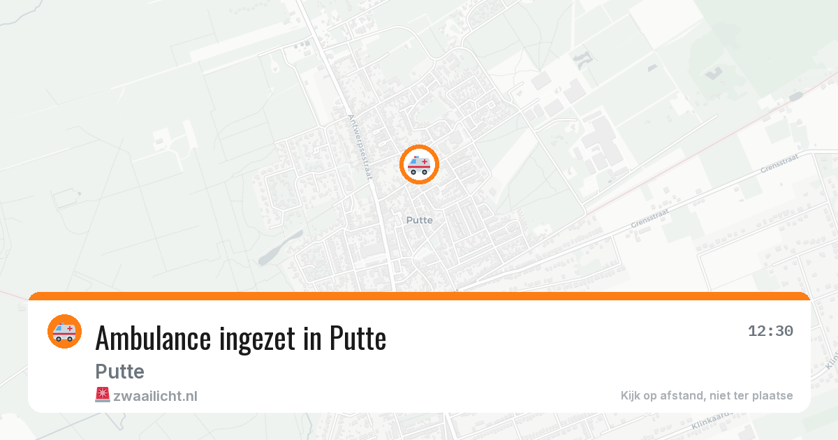 Ambulance ingezet in Putte — 30 jun 2026