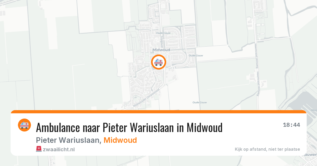 Ambulance naar Pieter Wariuslaan in Midwoud — 20 mei 2026