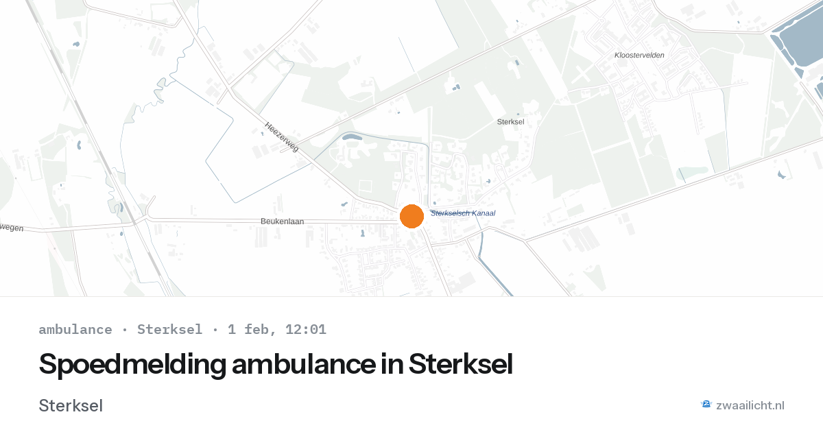 Spoedmelding ambulance in Sterksel — 1 feb 2026