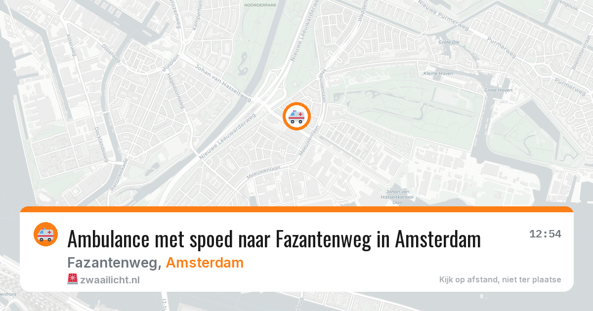 Ambulance met spoed naar Fazantenweg in Amsterdam — 4 jul 2026