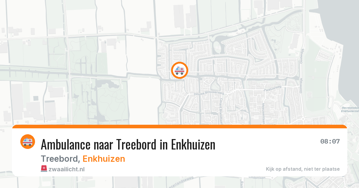 Ambulance naar Treebord in Enkhuizen — 31 jul 2026