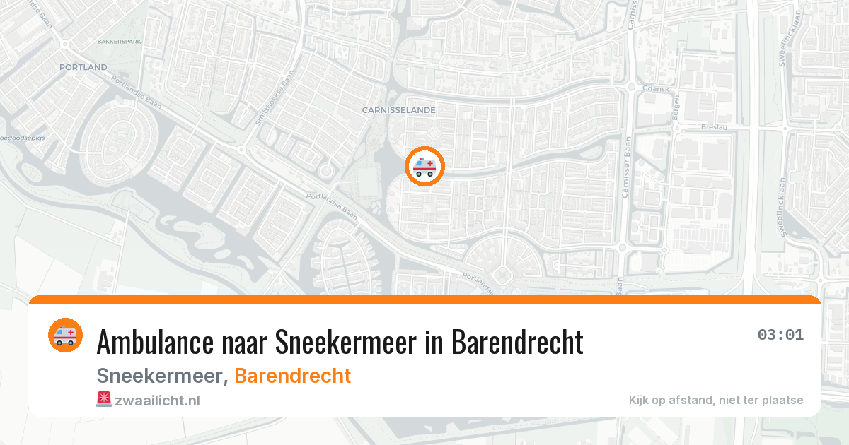 Ambulance naar Sneekermeer in Barendrecht — 20 apr 2026