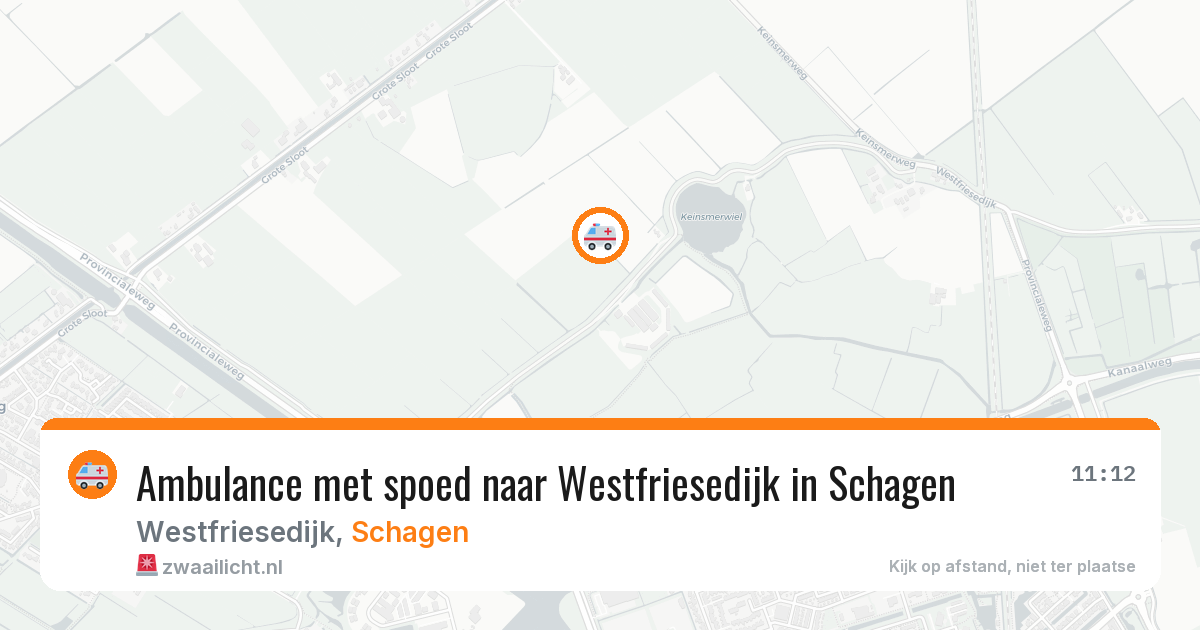 Ambulance met spoed naar Westfriesedijk in Schagen — 9 mei 2026