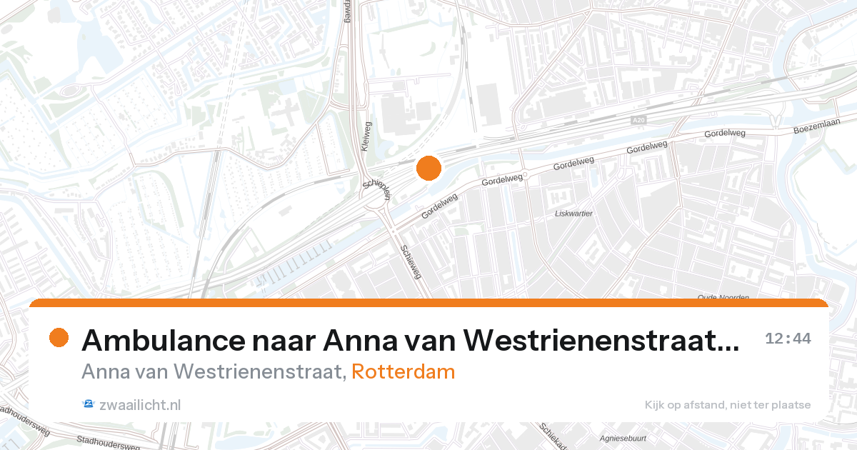 Ambulance naar Anna van Westrienenstraat in Rotterdam — 27 aug 2026
