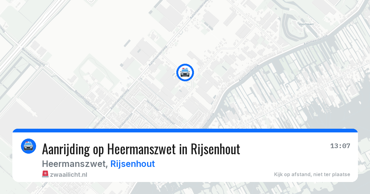 Aanrijding op Heermanszwet in Rijsenhout — 4 jul 2026