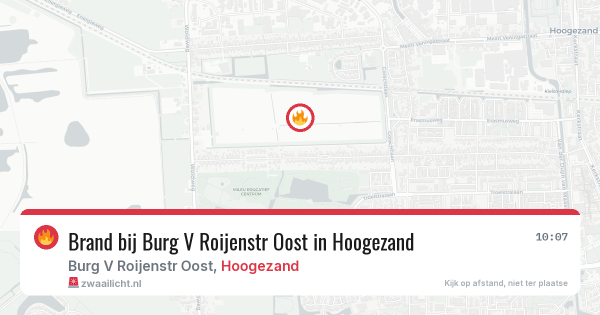 Brand bij Burg V Roijenstr Oost in Hoogezand — 26 jul 2026
