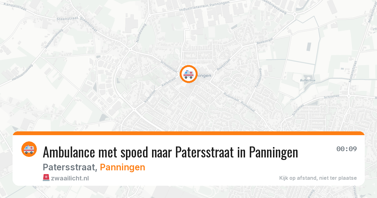 Ambulance met spoed naar Patersstraat in Panningen — 4 jun 2026