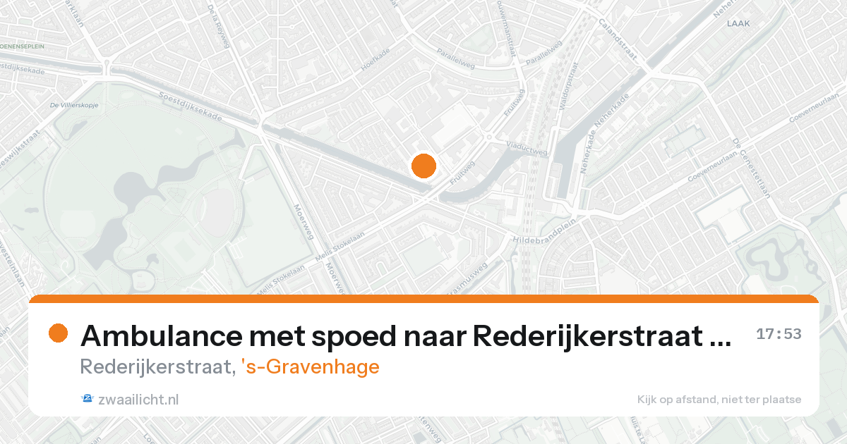Ambulance met spoed naar Rederijkerstraat in 's-Gravenhage — 19 mei 2026
