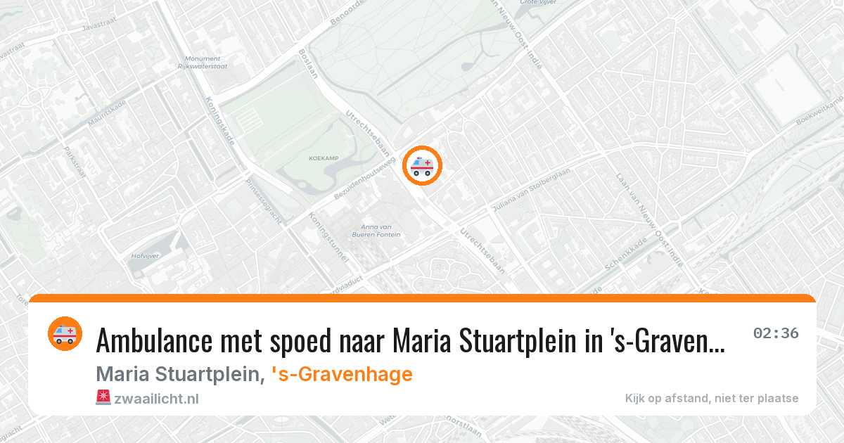Ambulance met spoed naar Maria Stuartplein in 's-Gravenhage — 25 apr 2026