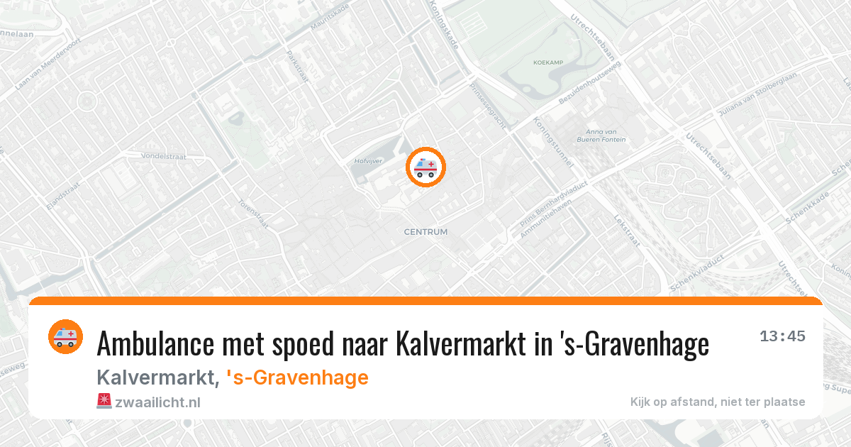 Ambulance met spoed naar Kalvermarkt in 's-Gravenhage — 3 apr 2026