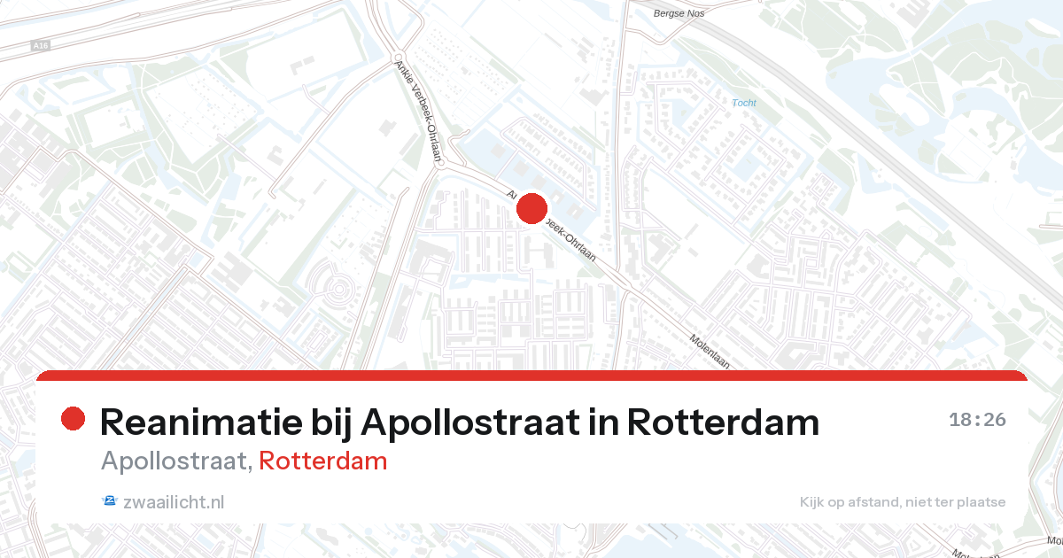 Reanimatie bij Apollostraat in Rotterdam — 27 aug 2026