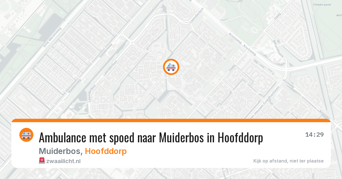 Ambulance met spoed naar Muiderbos in Hoofddorp — 2 jul 2026