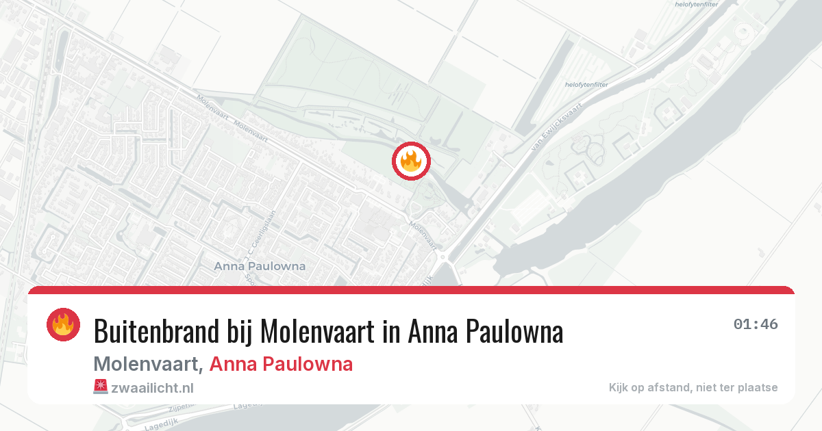 Buitenbrand bij Molenvaart in Anna Paulowna — 25 jul 2026