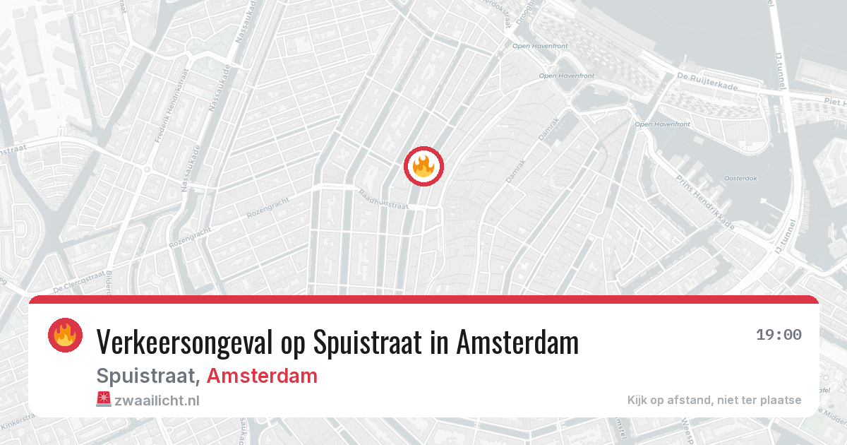 Verkeersongeval op Spuistraat in Amsterdam — 2 jul 2026