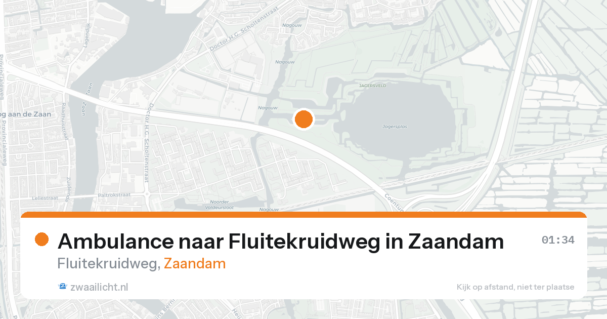 Ambulance naar Fluitekruidweg in Zaandam — 19 aug 2026