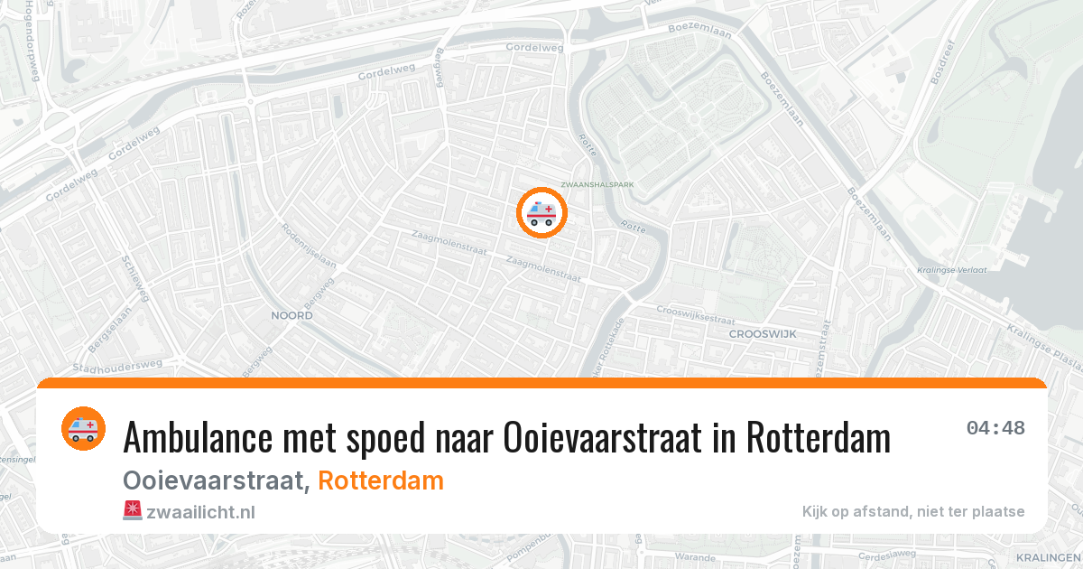 Ambulance met spoed naar Ooievaarstraat in Rotterdam — 4 apr 2026
