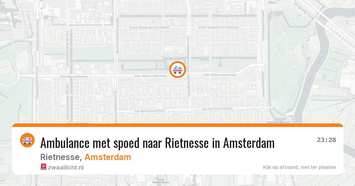 Ambulance met spoed naar Rietnesse in Amsterdam — 13 jun 2026