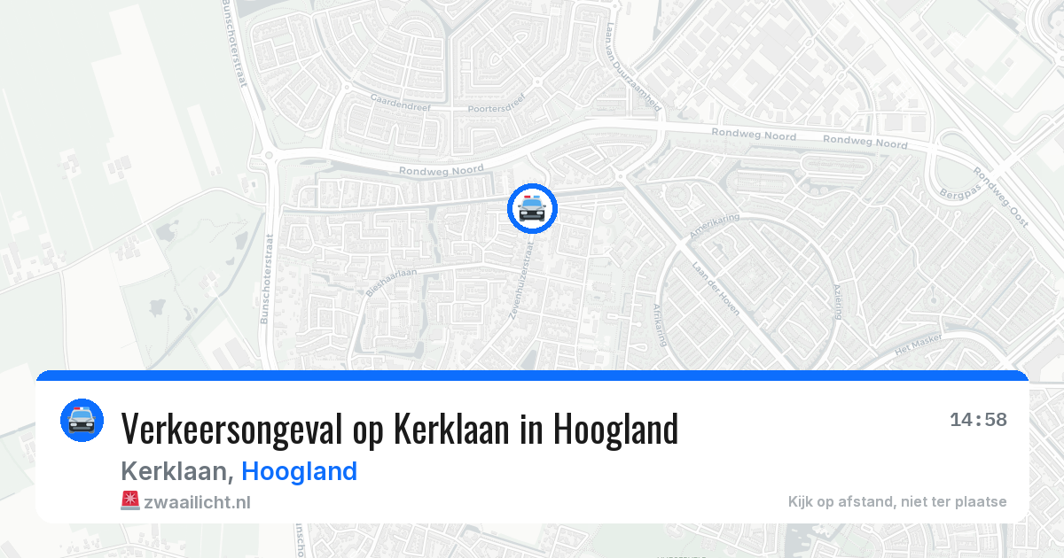 Verkeersongeval op Kerklaan in Hoogland — 3 apr 2026