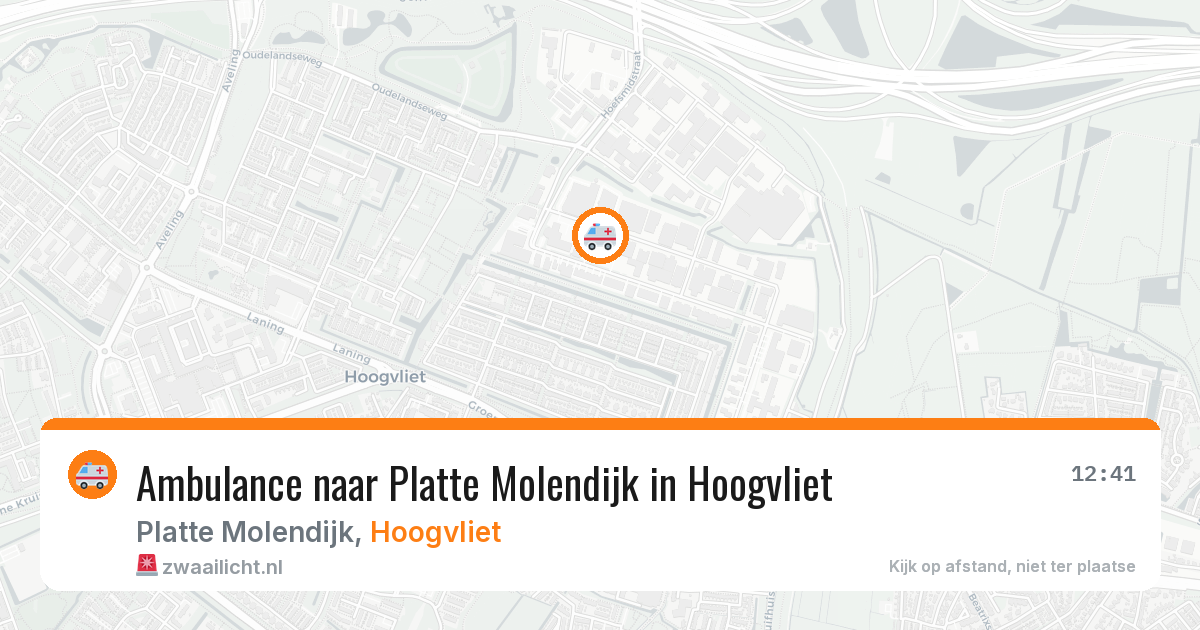 Ambulance naar Platte Molendijk in Hoogvliet — 11 jul 2026