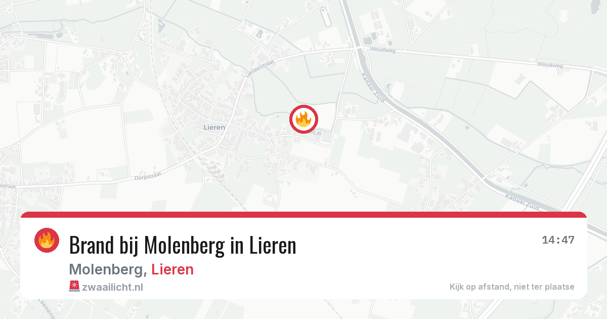 Brand bij Molenberg in Lieren — 28 jun 2026