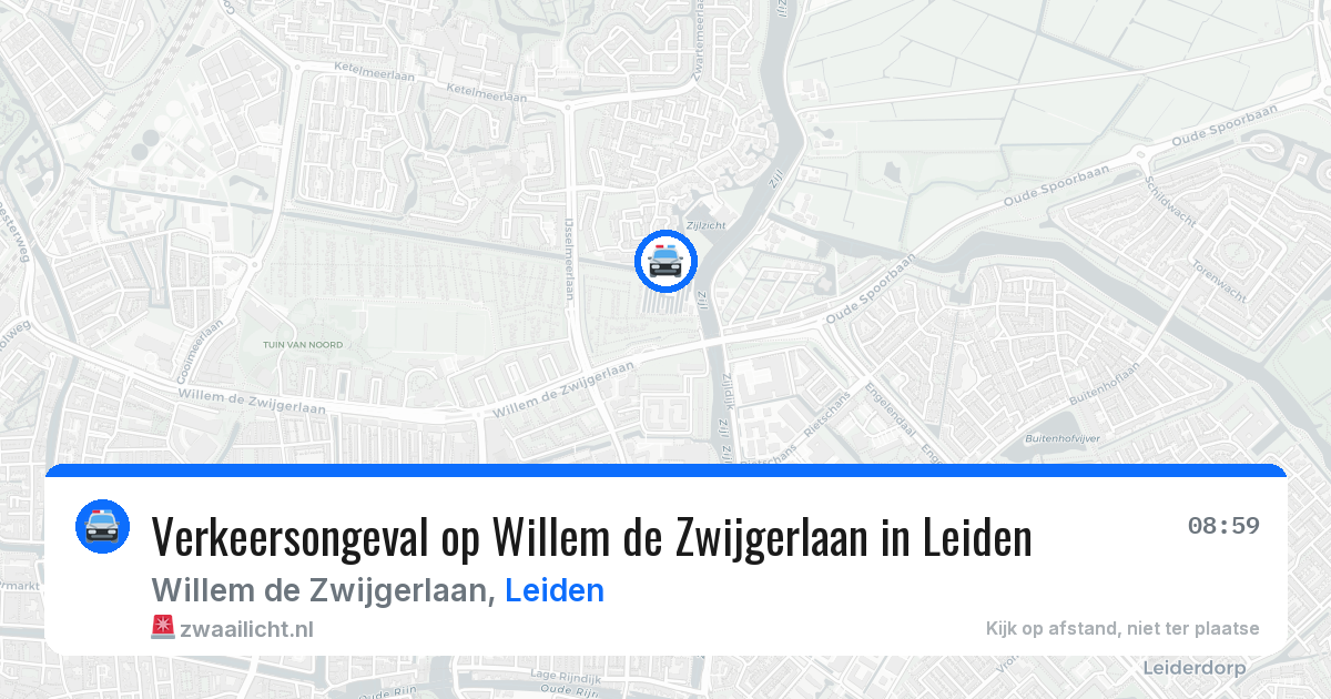 Verkeersongeval op Willem de Zwijgerlaan in Leiden — 25 jun 2026
