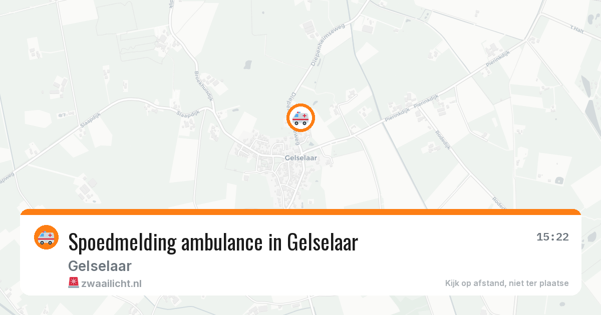 Spoedmelding ambulance in Gelselaar — 19 apr 2026